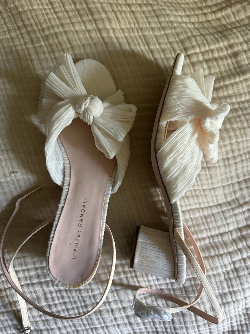 Loeffler Randall Dahlia Pearl Pleated Bow Heel